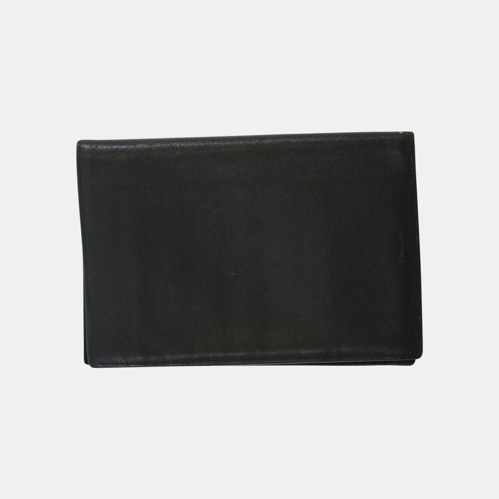 Prada Men’s Black Saffiano Leather Card Wallet – Very Good Condition